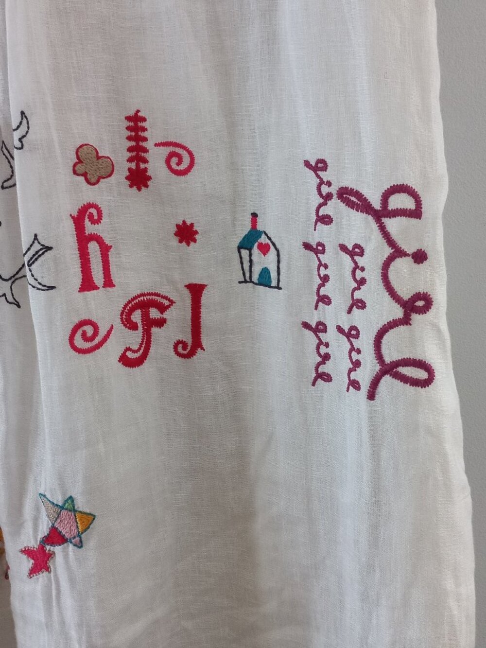 JOHNNY WAS embroidered linen mini dress tunic - Picture 12 of 15